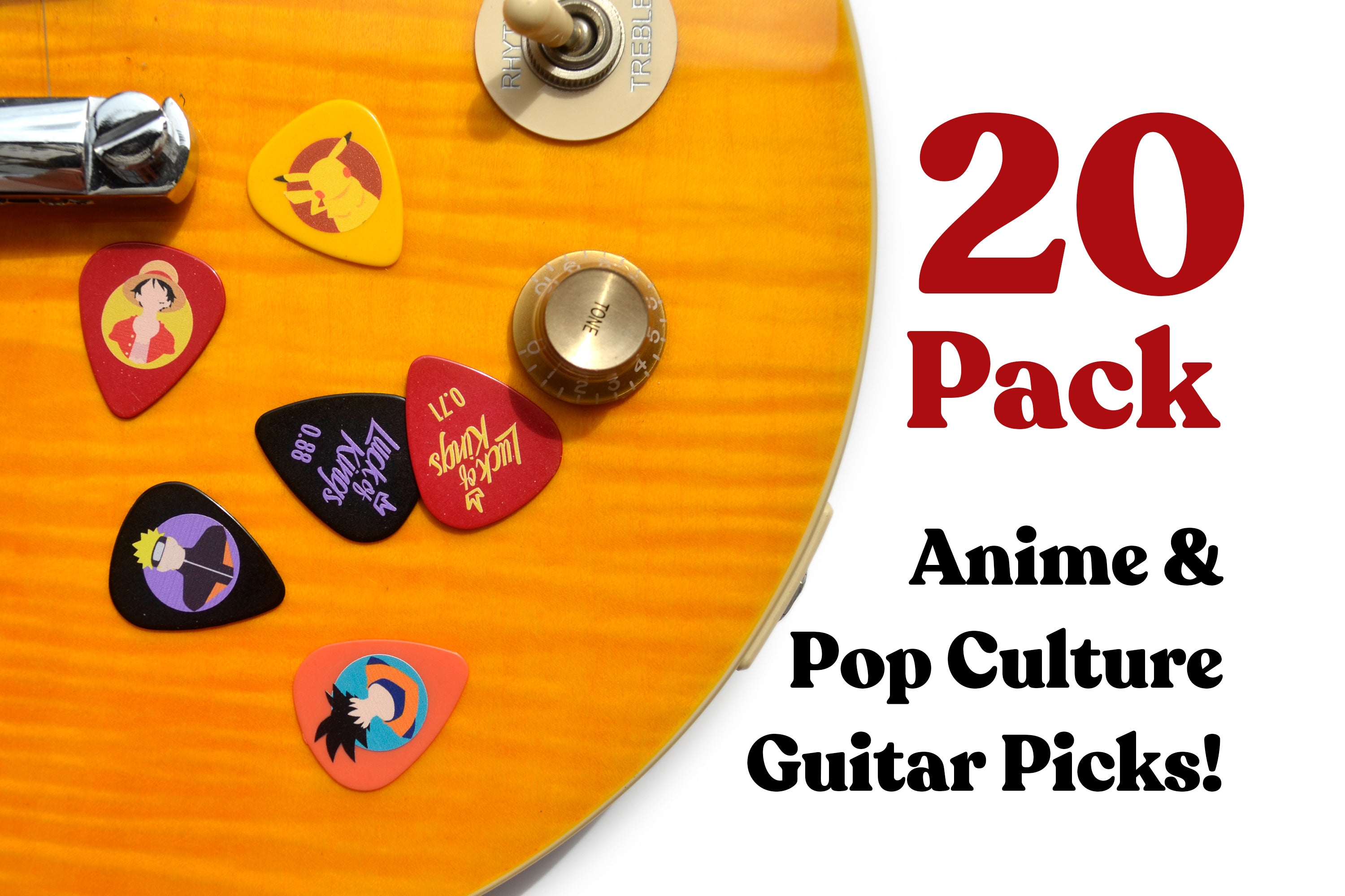 20  Pack of Anime and Pop Culture Guitar Picks