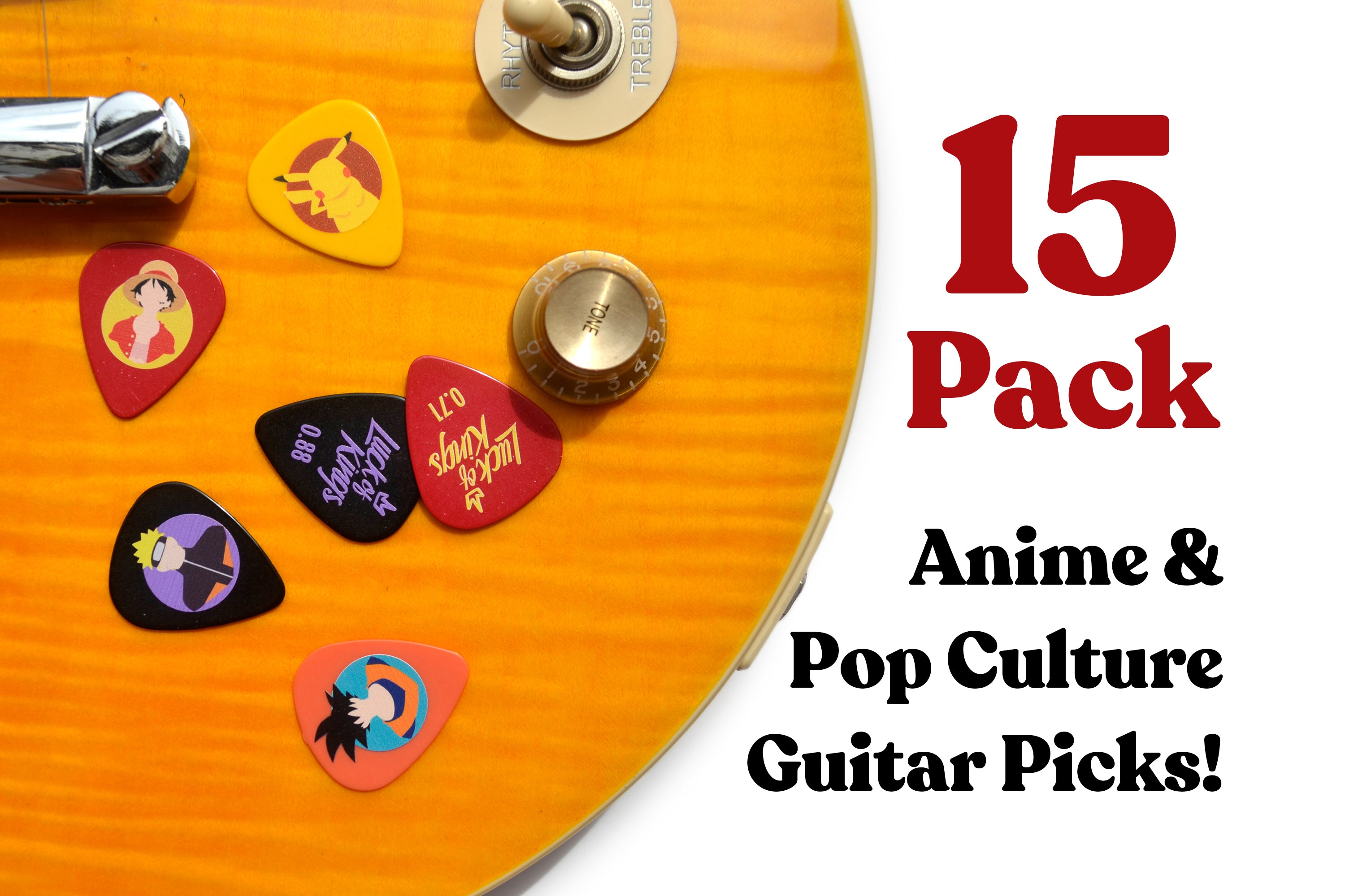 15 Pack of Anime and Pop Culture Guitar Picks