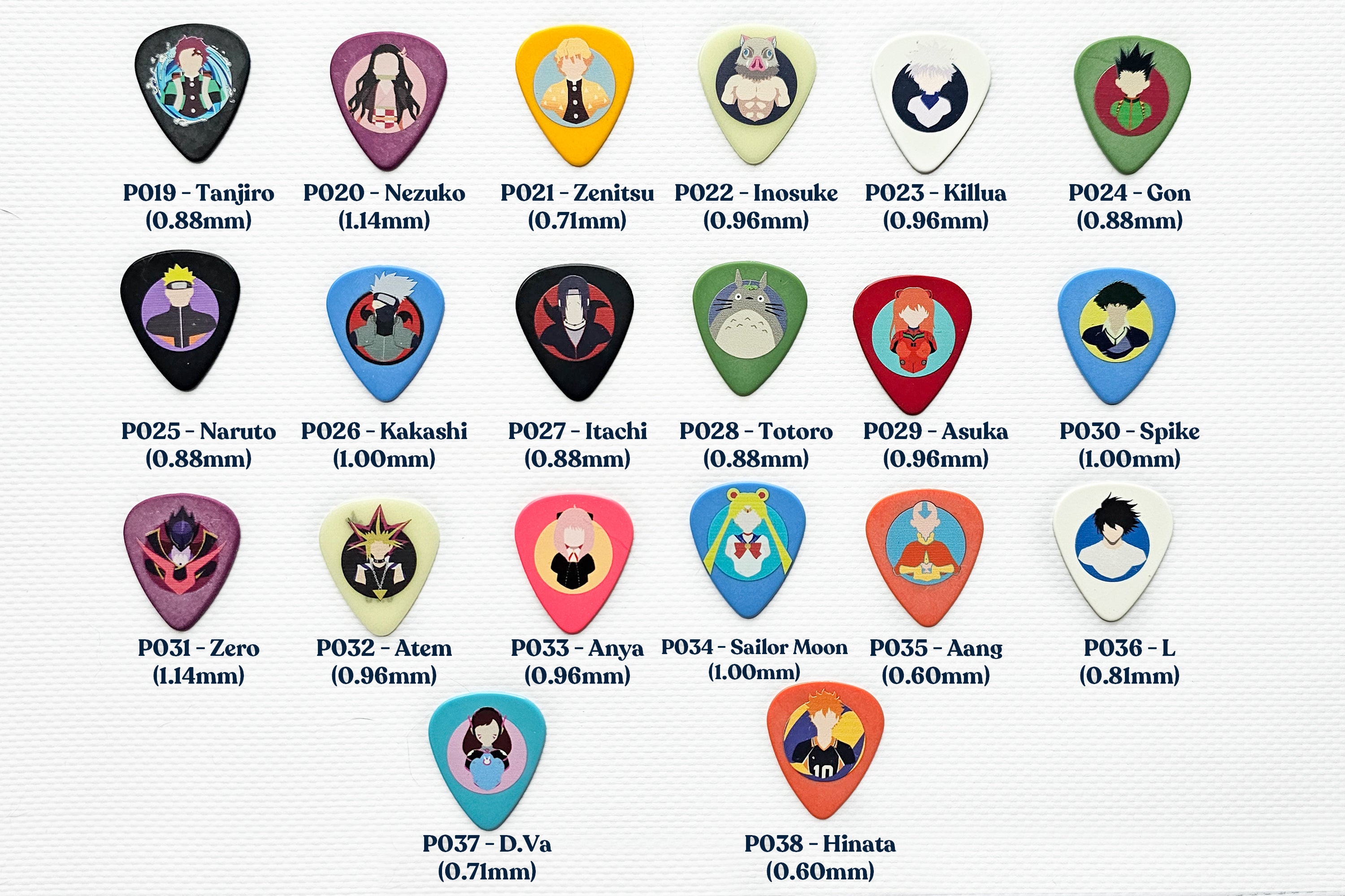 5 Pack of Anime and Pop Culture Guitar Picks