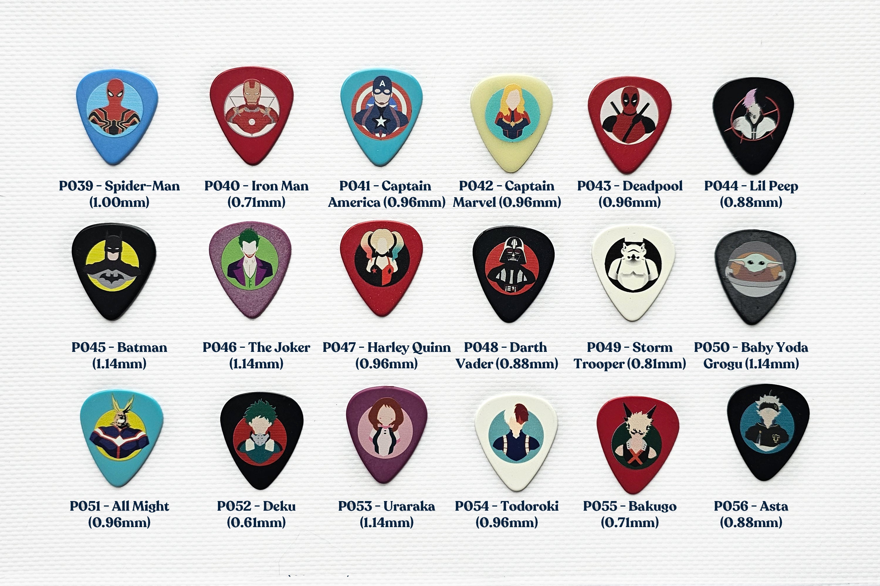 10 Pack of Anime and Pop Culture Guitar Picks