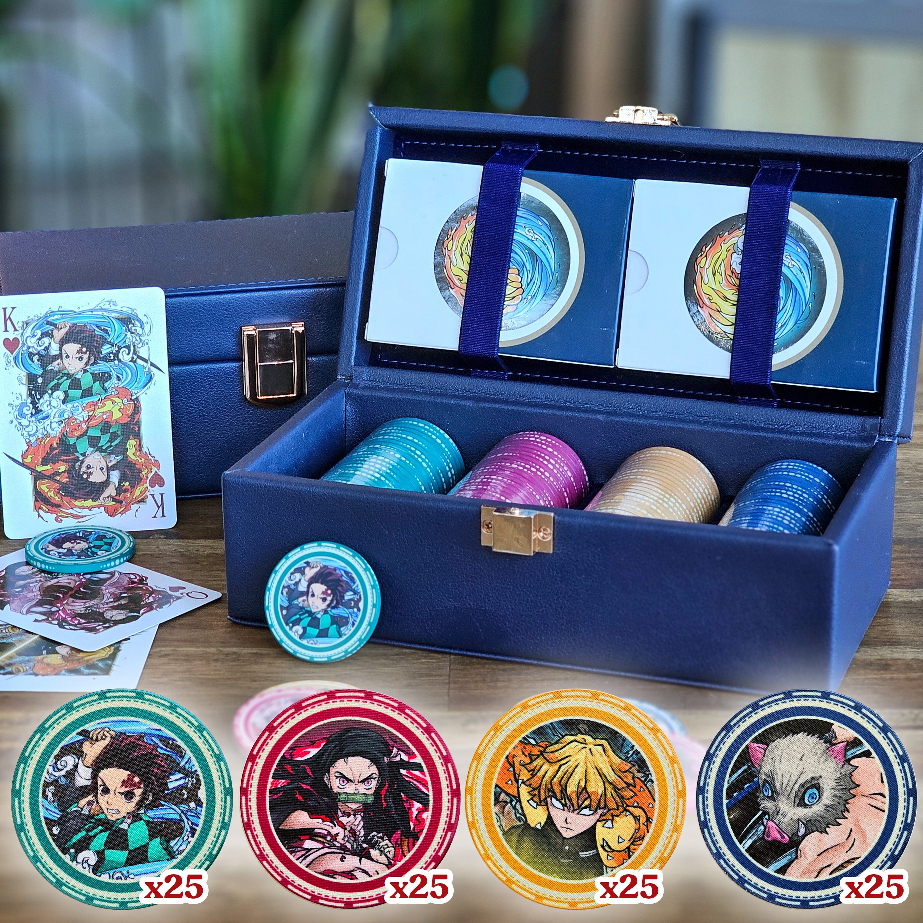 D3M0N:SL4Y3R 100 Chip Poker Set