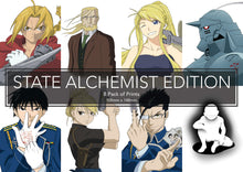 Load image into Gallery viewer, Fullmetal Alchemist Pack of 8 Prints